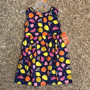 Girls Summer Fruit Dress 100% Cotton Size 4T